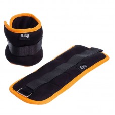 Обважнювачі-манжети для рук і ніг FitGo 2x0,5 кг, чорний-помаранчевий, код: FI-1303-1_BKOR Обважнювачі-манжети для рук і ніг FitGo 2x0,5 кг, чорний-помаранчевий, код: FI-1303-1_BKOR