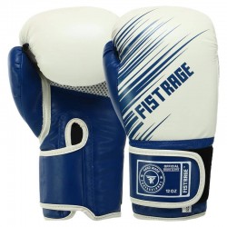Боксерські рукавиці Fistrage 14 унцій, білий-синій, код: VL-9734_14WBL Боксерські рукавиці Fistrage 14 унцій, білий-синій, код: VL-9734_14WBL
