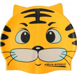 Шапка для плавання lдитячий Aqua SpeedZoo Cat жовтий кіт, код: 5908217655295