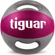 Медичний м"яч Tiguar тигуар з ручками 5 кг, сірий-рожевий, код: M-4979617-IN