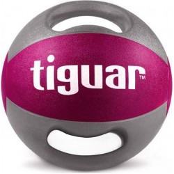 Медичний м"яч Tiguar тигуар з ручками 5 кг, сірий-рожевий, код: M-4979617-IN