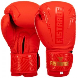 Боксерські рукавиці шкіряні Fistrage 12 унцій, червоний, код: VL-5539_12R