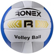 М'яч волейбольний Ronex Orignal Grippy "R" №5, сірий-білий-синій, код: RXV-3G-WS
