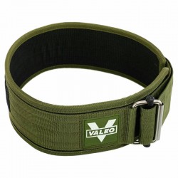 Пояс атлетичний текстильний Valeo спинка 10,5см, розмір L, оливковий, код: TA-1148_LOL
