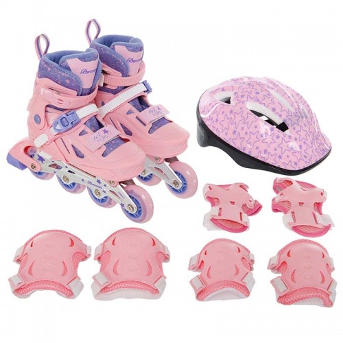 Набір роликові ковзани Banwei розмір S (31-34)  + комплект захисту, рожевий, код: BW-220_SP