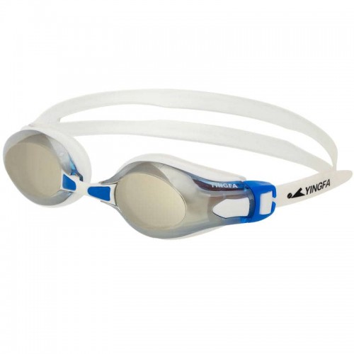 Окуляри для плавання дорослі дзеркальні лінзи Yingfa білий, код: Y2800AF-M_W