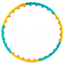 Обруч розбірний, масажний, кульки WorldSport жовто-зелений, код: 3008-WS