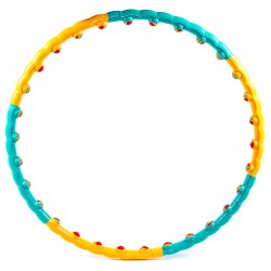 Обруч розбірний, масажний, кульки WorldSport жовто-зелений, код: 3008-WS Обруч розбірний, масажний, кульки WorldSport жовто-зелений, код: 3008-WS
