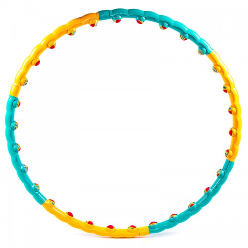 Обруч розбірний, масажний, кульки WorldSport жовто-зелений, код: 3008-WS Обруч розбірний, масажний, кульки WorldSport жовто-зелений, код: 3008-WS