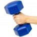 Гантель для фітнесу Zelart з PE покриттям 1х4 кг, синій, код: TA-4758-4