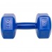 Гантель для фітнесу Zelart з PE покриттям 1х4 кг, синій, код: TA-4758-4