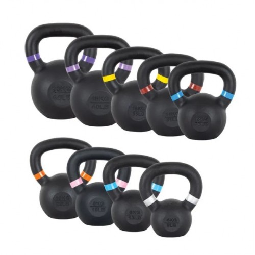 Набір чавунних гирь inSPORTline Kettlebel Powder 9 шт, 4-20 кг, код: 21684-SET-IN