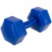 Гантель для фітнесу Zelart з PE покриттям 1х4 кг, синій, код: TA-4758-4