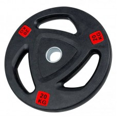 Диск олімпійський обгумований Fitnessport 20 кг, чорний, код: 131570-AX