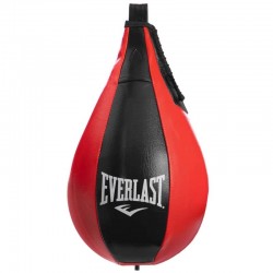 Груша пневматична каплевидная підвісна Everlast 290x100 мм, чорний-червоний, код: BO-6315-S52