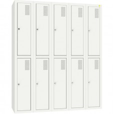 Шафа для одягу металева Emby, 10 секції, код: ШОМ-300/5/10 Шафа для одягу металева Emby, 10 секції, код: ШОМ-300/5/10