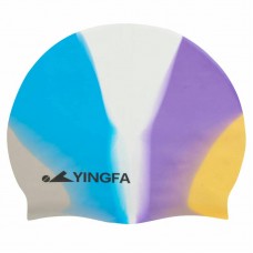 Шапочка для плавання силіконова для дорослих Yingfa Camouflage фіолетовий-блакитний, код: C0065_VN
