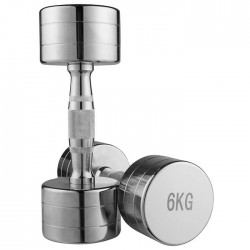 Гантель хромована WorldSport 1х6 кг, сірий, код: 80020-6-WS Гантель хромована WorldSport 1х6 кг, сірий, код: 80020-6-WS