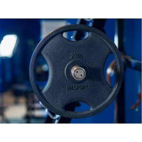 Диск олімпійський RN-Sport 20 кг під гриф Ø51мм з Quatro хватом, код: RN_quatro 20-51