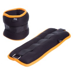 Обважнювачі для рук і ніг FitGo 2x2 кг, чорний-помаранчевий, код: FI-1303-4_BKOR
