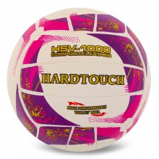М'яч волейбольний Hard Touch Composite Leather №5, білий-рожевий, код: VB-4058_WP