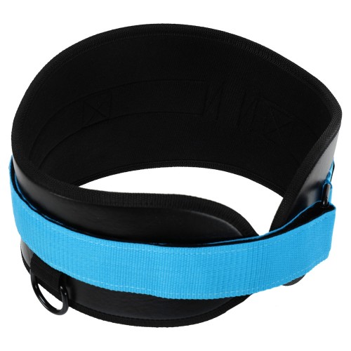 Пояс атлетичний текстильний LiveUp спинка-18см, чорний-синій, код: LP8094 Пояс атлетичний текстильний LiveUp спинка-18см, чорний-синій, код: LP8094