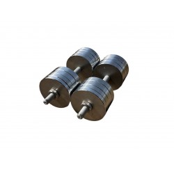 Гантелі металеві розбірні HardSport 2х36 кг, без покриття, код: HS50275 Гантелі металеві розбірні HardSport 2х36 кг, без покриття, код: HS50275