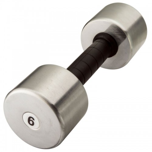 Гантель InterAtletika 1х6 кг, хром, код: ST541-6-IA