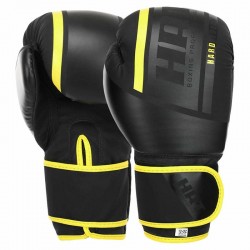 Боксерські рукавиці Hard Touch 14 унцій, чорний-жовтий, код: BO-4250_14BKY