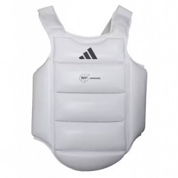 Захист тулуба для дітей Adidas з ліцензією WKF, розмір M, білий, код: 15560-1130