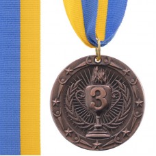 Медаль спортивна зі стрічкою PlayGame Bowl бронза, код: C-6402_B