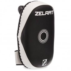 Макивара тай-пед Zelart 32x19x8 см, чорний-білий, код: BO-1388_BKW-S52