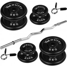 Штанга Movit Profi 120 см, 35 кг, пружинний замок, код: M-10162773-IN Штанга Movit Profi 120 см, 35 кг, пружинний замок, код: M-10162773-IN