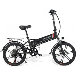 Електровелосипед Samebike 20LVXD30-II (350 Вт; 10 А/год; 48 В), колеса 20", з ручкою газу, чорний, код: SMB-20LVXD30-black