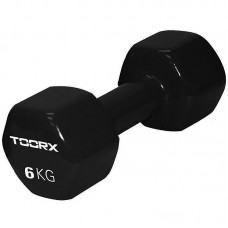 Гантель для фітнесу Toorx Vinyl (MV-6) 1х6 кг, чорний, код: 931130-SVA