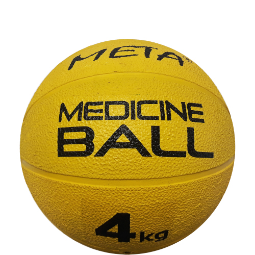 Медбол Meta Colour Medicine Ball d-23 см, 4 кг, жовтий, код: 080101514552