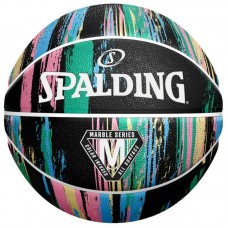 М"яч баскетбольний Spalding Marble Ball №7, чорна-пастель, код: 689344406565