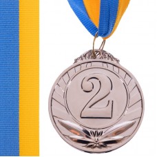 Медаль спортивна зі стрічкою PlayGame Triumf срібна, код: C-4871_S