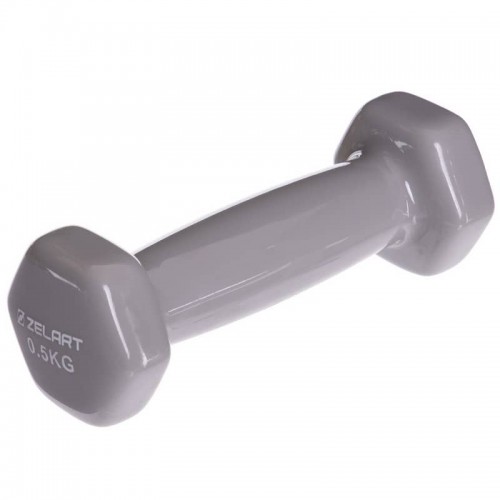 Гантелі для фітнесу Modern з вініловим покриттям 1x0,5 кг сірий, код: TA-2777-0_5_GR-S52 Гантелі для фітнесу Modern з вініловим покриттям 1x0,5 кг сірий, код: TA-2777-0_5_GR-S52