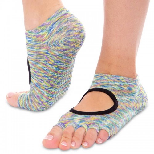 Шкарпетки для йоги з закритими пальцями FitGo сірий, код: FI-0438-1_GR