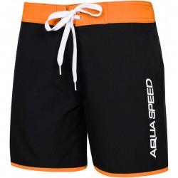 Плавки-шорти для хлопців Aqua Speed ​​Evan Junior зріст 128-140см, 8-10 років, чорний-помаранчевий, код: 5908217675293