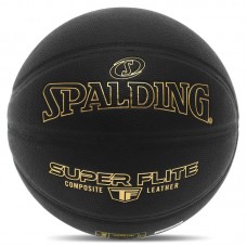 М'яч баскетбольний Composite Leather Spalding TF Super Flite №7, чорний, код: 77559Y-S52