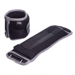 Обважнювачі-манжети для рук і ніг FitGo 2x1,5 кг, чорний-сірий, код: FI-1302-3_BKGR