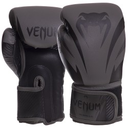 Рукавички боксерські шкіряні Venum Impact 16 унцій, чорний, код: VN03284-114_16BK-S52