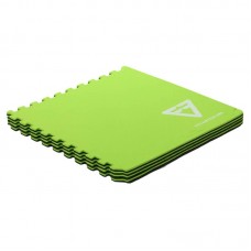 Килимок спортивний пазл ZelartGym Mat 4шт в наборі 620х620х12 мм, чорний-зелений, код: FI-5115-S52
