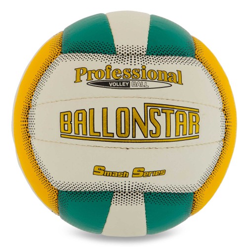 М"яч волейбольний Ballonstar №5 PU, жовтий-зелений-білий, код: LG-2090
