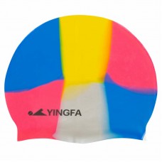 Шапочка для плавання силіконова для дорослих Yingfa Camouflage синій-малиновий, код: C0065_BLM
