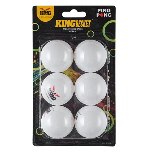 Кульки для настільного тенісу King Becket, 6 шт, білий, код: DX-106-WS