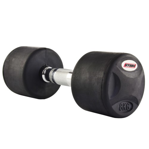 Гантель прогумована з хромованою ручкою Stein 1х8 кг, чорний, код: DB3051-8-ST Гантель прогумована з хромованою ручкою Stein 1х8 кг, чорний, код: DB3051-8-ST