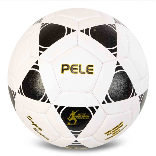 М"яч футбольний Pele Ballonstar №5 PU, білий-чорний, код: FB-7938